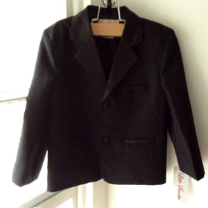 Vintage aged 3 boys Tuxedo jacket image 4