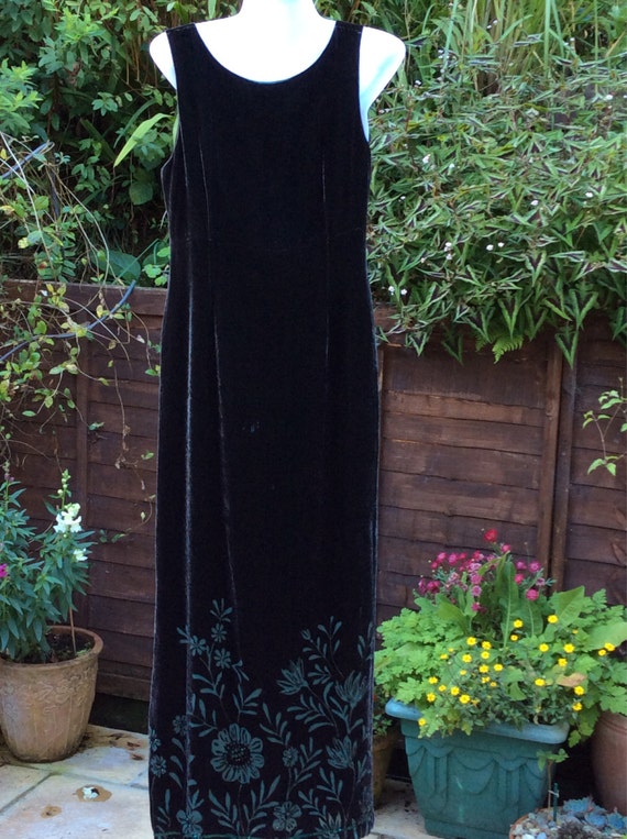 monsoon green velvet dress