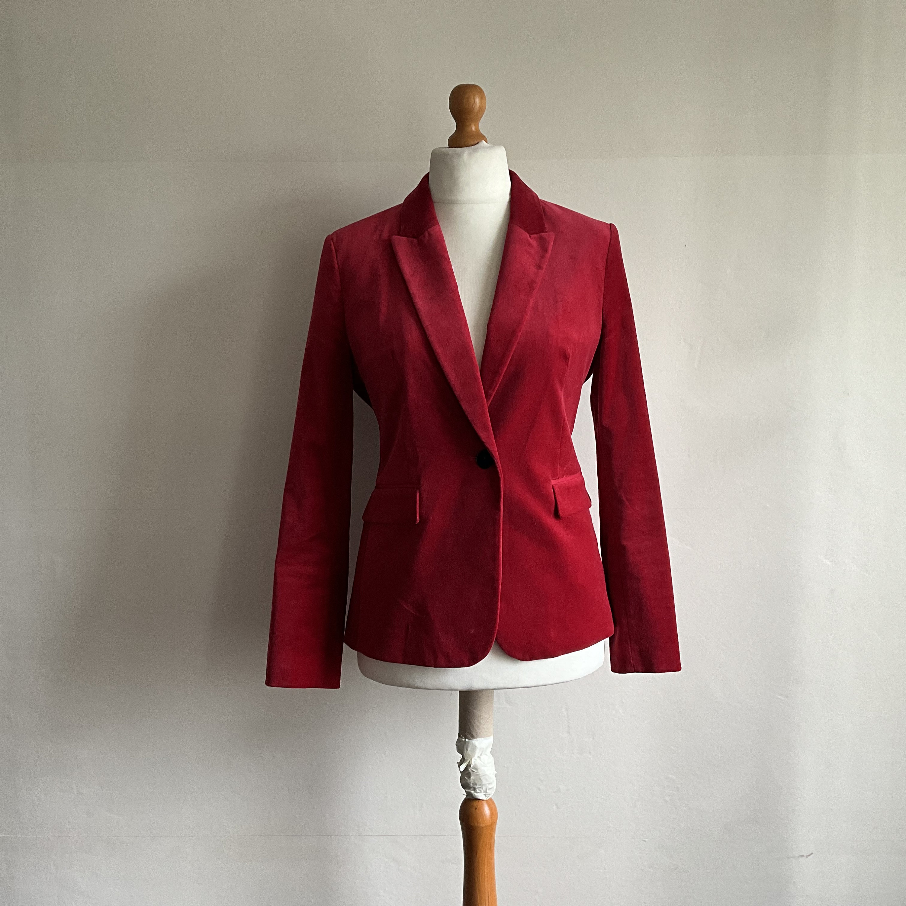 Red Velvet Size 12 M S Jacket Cotton Velvet. Etsy