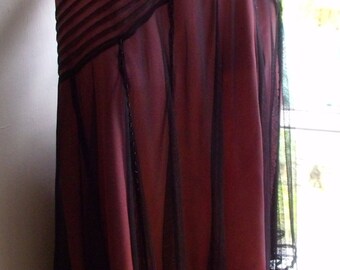 Satin and net skirt UK 10 US 6 Eur 38 with beads