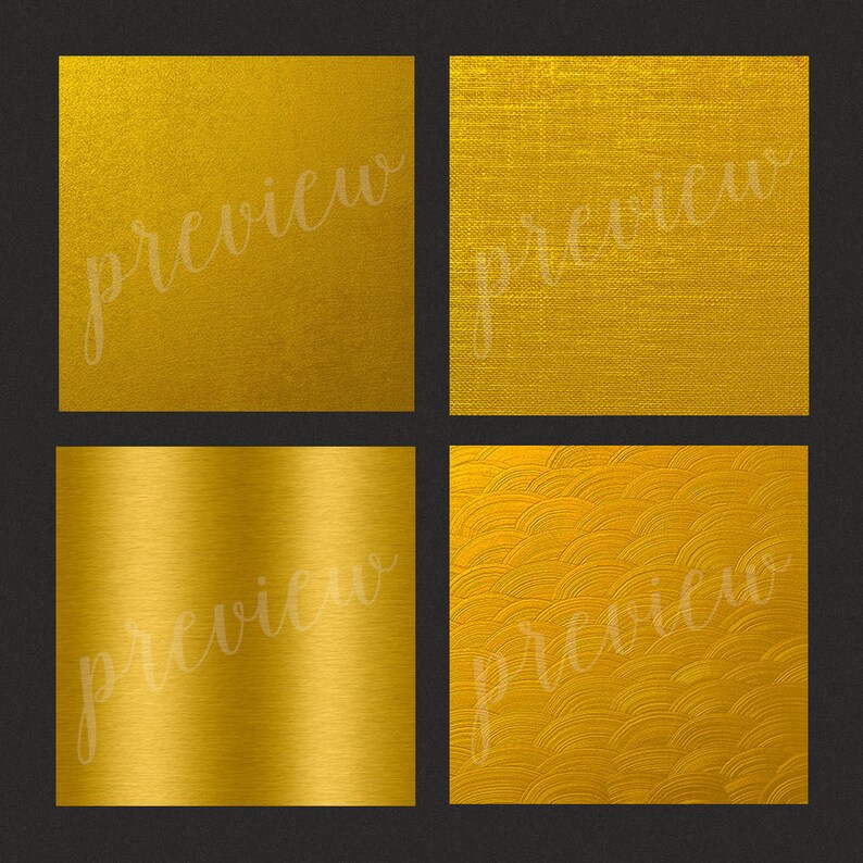 Gold Foil Digital Paper Metallic Gold Gold Digital Paper Etsy