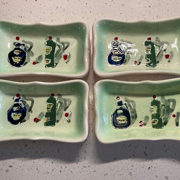 VINTAGE Ferris Wheel Condiment Dishes Wales (no stand)