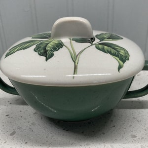 King O&#39;Dell Sugar Bowl, Taylor Smith Taylor, Square Sugar Bowl, Vintage Sugar Bowl with Lid, Collectible Tableware, Dishware, Tropical Theme