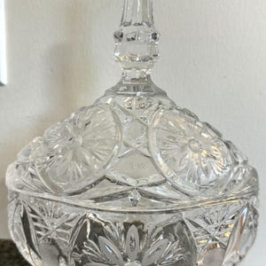 Bohemian Lead Crystal Candy Dish, Vintage , 4 Footed Candy Dish, Lidded Candy Bowl, Gorgeous Gift, Beautiful Collectible, Home Decor, Gift