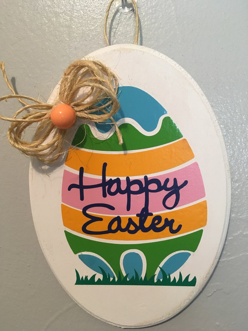 Wood & Vinyl Easter Egg Wall Decor Etsy