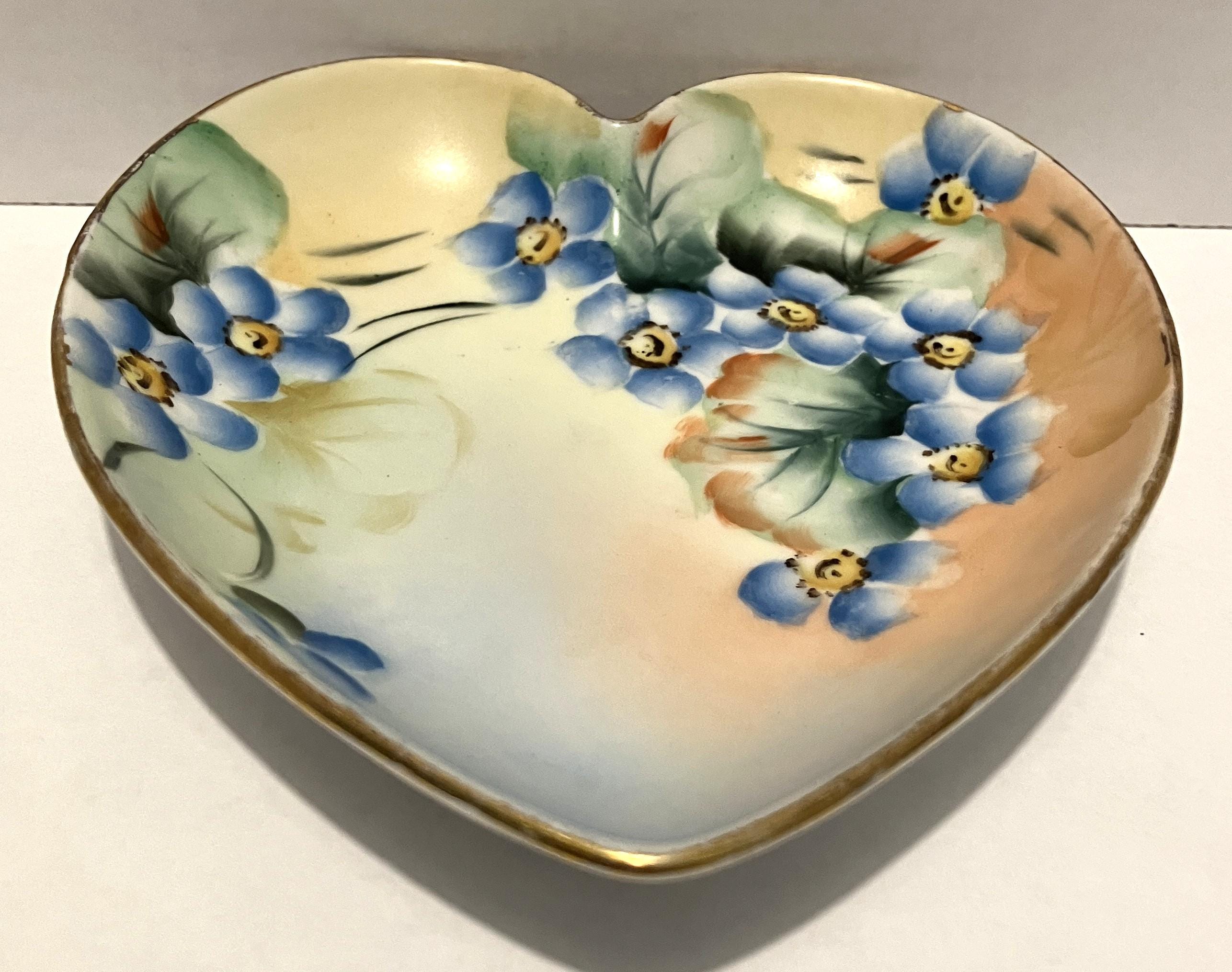 Weimar Porcelain アンティーク皿 Weimar Germany Porcelain Plate Antigue Vintage Plate Flower
