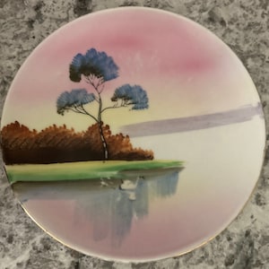 Japanese Hand Painted Plate, Vintage Decorative Plate, Made in Japan, Collectible Home Decor, Art Plate, Gift for Collectors