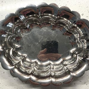 1960s Oneida Silverplate Candy Dish, Fluted Oval Nut Dish, Vintage Silver Serving Bowl, Entertaining Hostess Gift, Estate Sale Find 1960s
