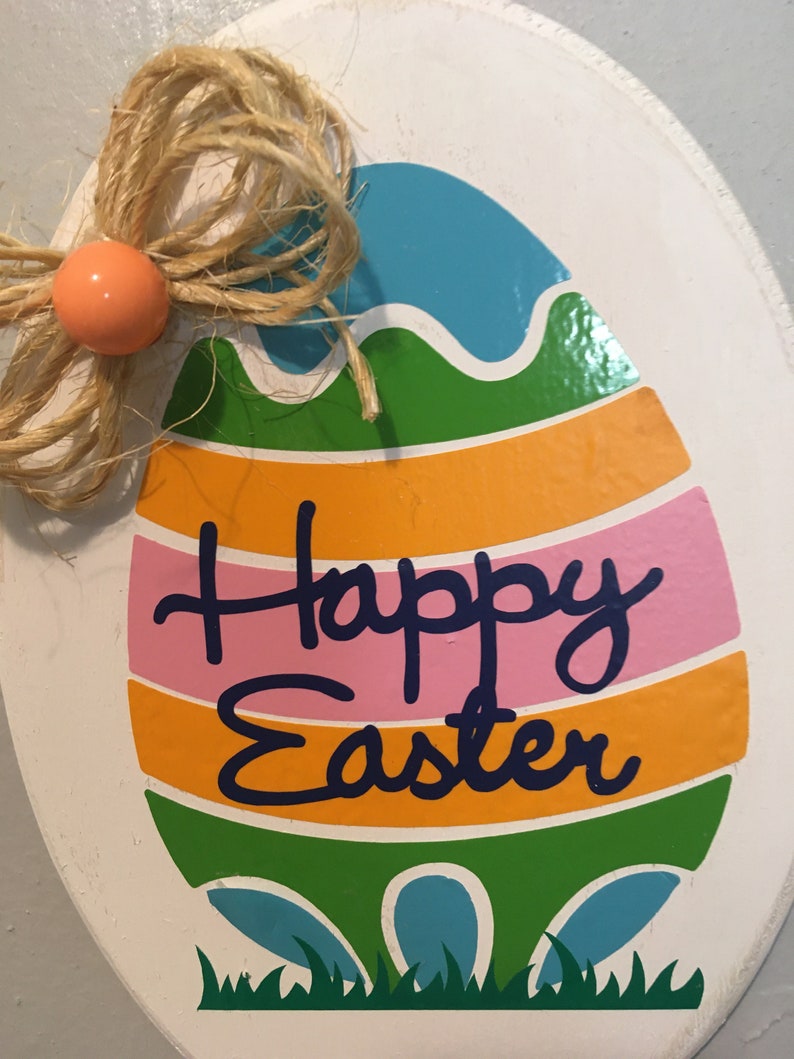 Wood & Vinyl Easter Egg Wall Decor Etsy