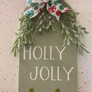 Christmas Wood Cutting Board, Holly Jolly Upcycled Board, Eco Kitchen Decor, Sustainable Holiday Gift, Party