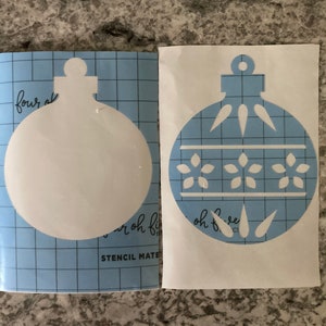 DIY Ornament Stencils, Reusable Vinyl Stencil Set, Painting Craft Project, Craft Tool, Holiday Stencil, Gift for a Crafter, Ornament Stencil