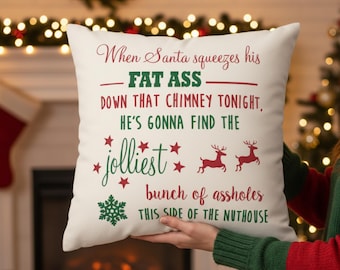 Funny Christmas Pillow Cover Inspired by National Lampoons Christmas Vacation Holiday Quote