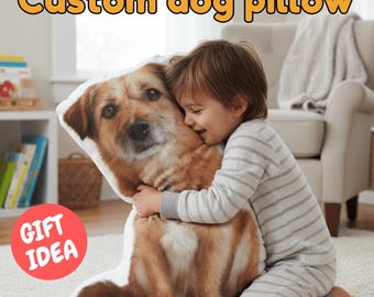 Photo Realistic Dog Pillow – Custom Pet Pillow from Photo – Personalized Gift for Dog Lovers
