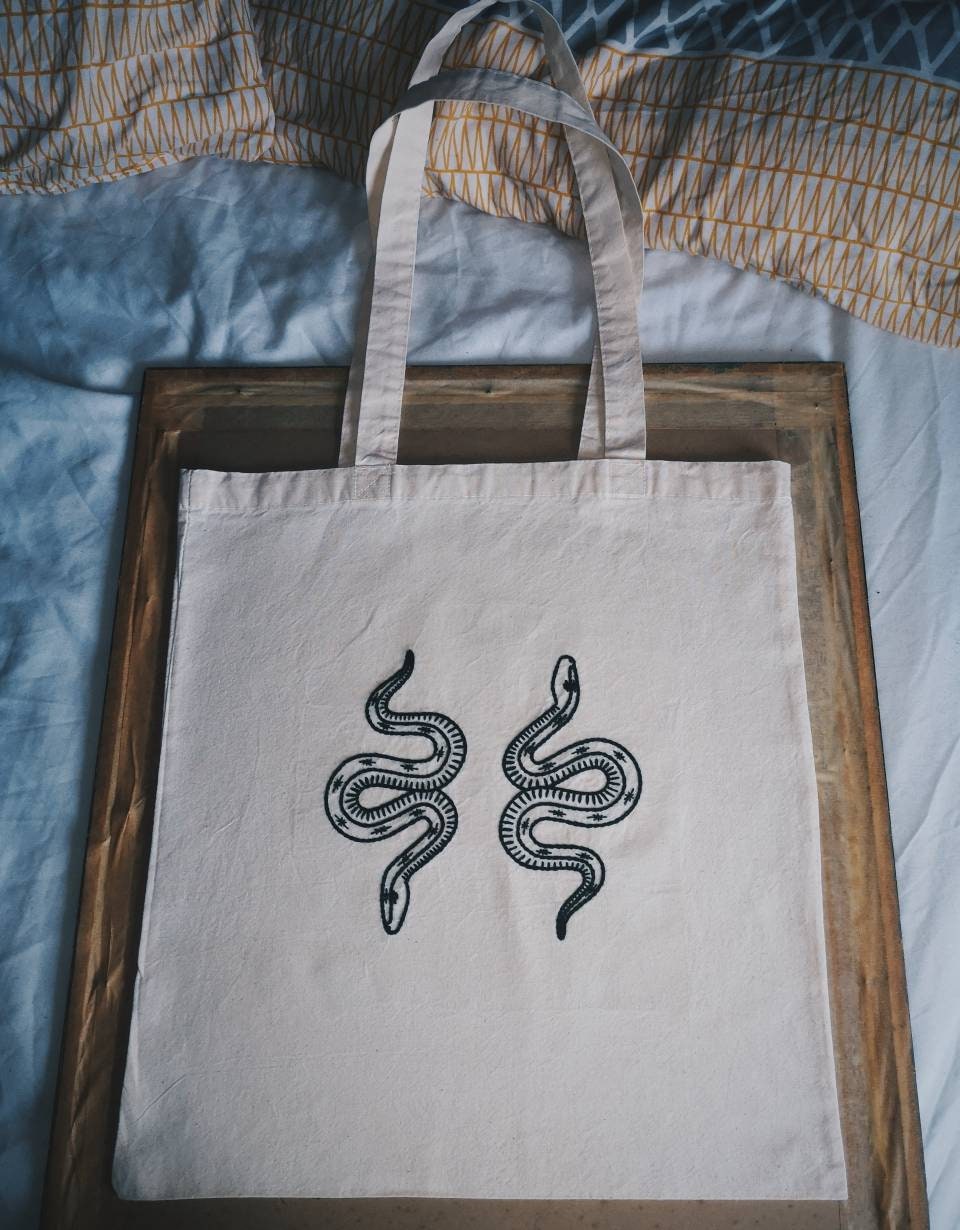 snake tote bag