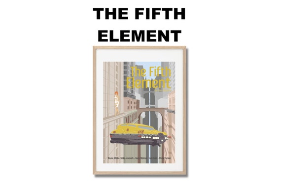 Affiche Poster Luc de film Element Cinquième Le Besson A3 QrxoCdeWB