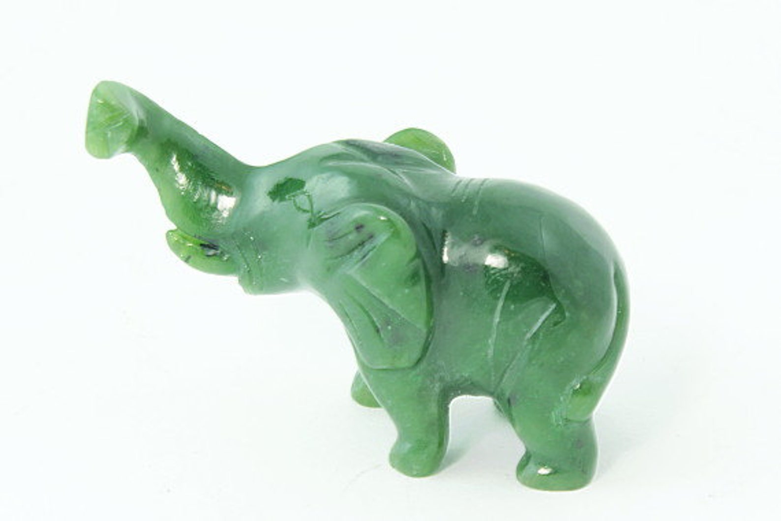 Jade Elephant Carved Jade Elephant in Handmade Nephrite Etsy