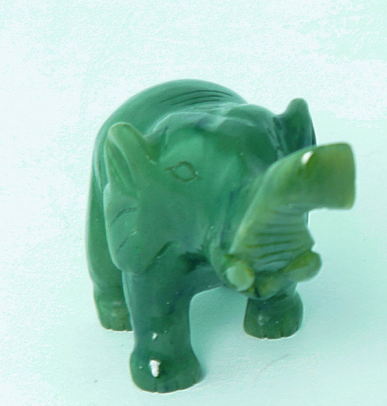 Jade Elephant Carved Jade Elephant in Handmade Nephrite Etsy