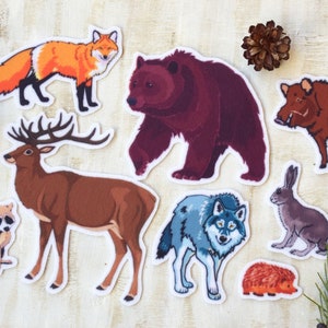 Wild animal felt board play Preschool Story Teacher story Indoor children&#39;s resource Storytelling fun Kindergarten Learning Flannel Board