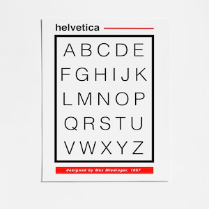 Print | Font Chart | Helvetica | Avenir | Big Caslon | Serif | Sans Serif | Typography | Graphic Design