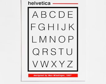 Print | Font Chart | Helvetica | Avenir | Big Caslon | Serif | Sans Serif | Typography | Graphic Design