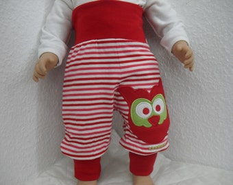 Children's Pump Pants Cotton Jersey with Owl Application Size: 92/98