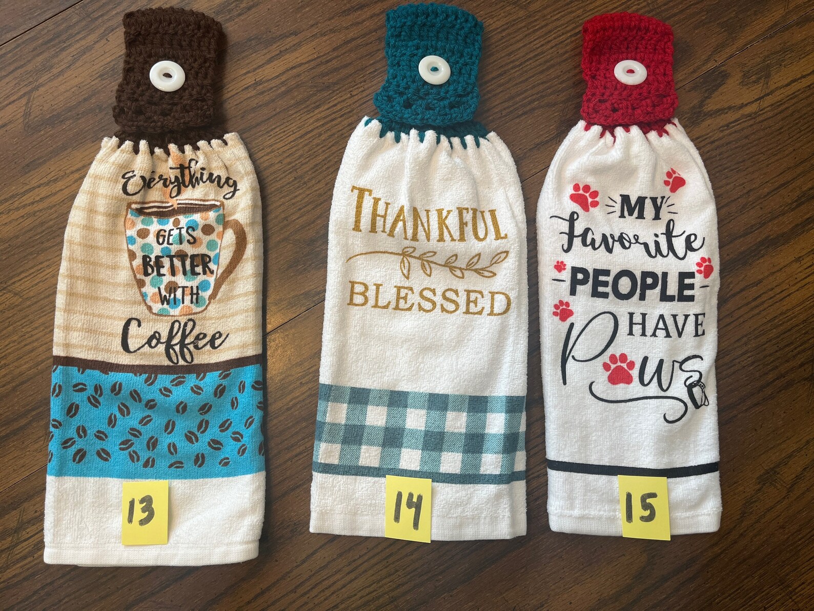 Kitchen Towels With Crochet Tops More to Pick From Etsy