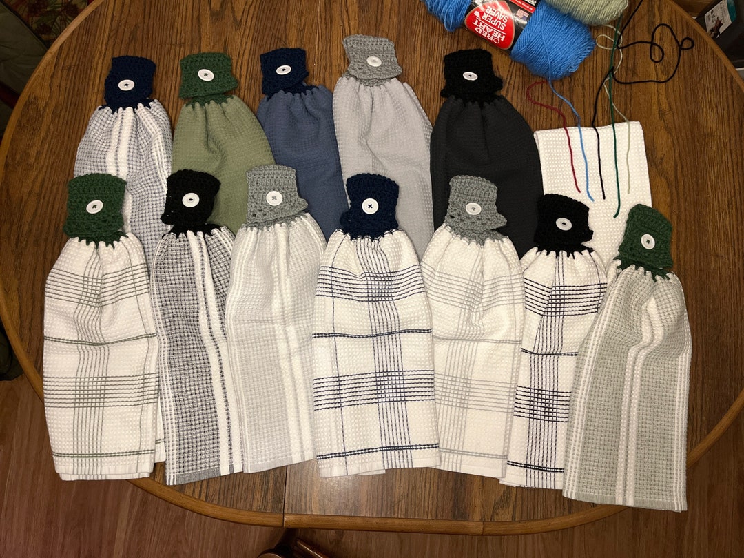 Kitchen Towel With Crochet Top,extra Large Kitchen Towels,soft, Waffle