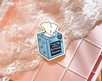 Bookish Stickers, Crying Over Fictional Characters, Bookish Art, Bookish Merch, Kindle Stickers, Bookish Waterbottle Sticker