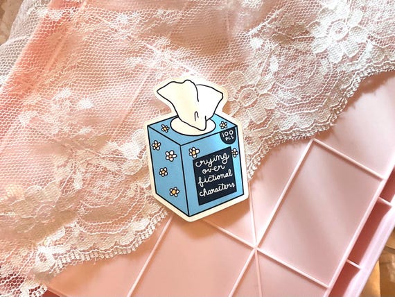 Bookish Stickers, Crying Over Fictional Characters, Bookish Art, Bookish Merch, Kindle Stickers, Bookish Waterbottle Sticker