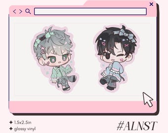 alien stage ivantill stickers, ivan and till, alnst merch, anime gifts, anime lover, alien stage stickers, alnst ivan