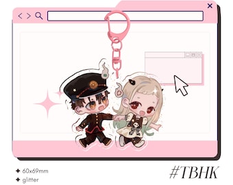 Toilette gebunden Hanako Kun nene Yashiro Glitzer Schlüsselanhänger, Anime kawaii Ita Taschenanhänger, tbhk