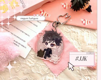 kawaii jjk Anime Schlüsselanhänger + Sticker + Pin Badge