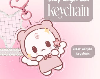 Stray Kids 6th Gen Acryl Schlüsselanhänger, Angel Stay Design Doppelseitig