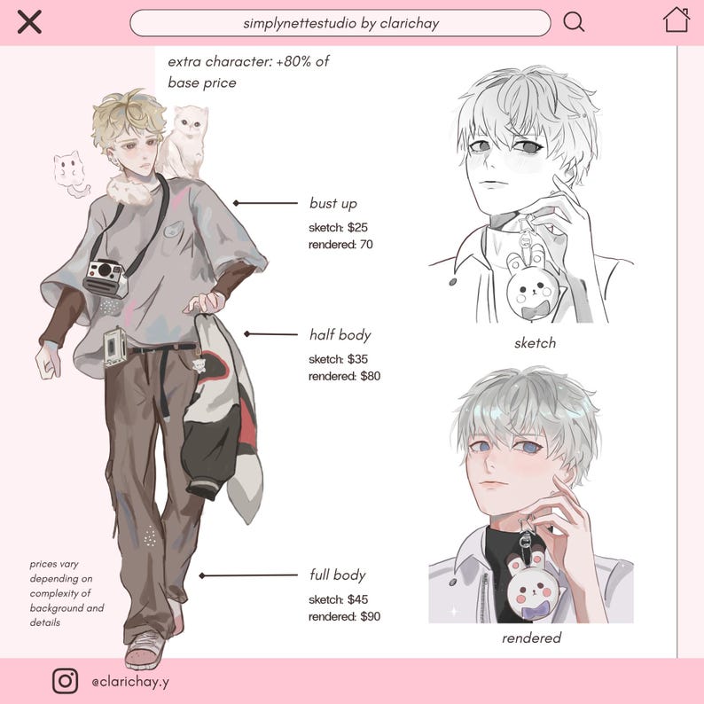 2 SLOTS OPEN Character and Chibi Illustration (Preferred if you commission on VGEN) - please read description image 2
