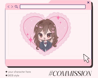 Your Character Here (YCH) Chibi-Icon-Illustration, individuelle Kunst, Chibi-Aufträge, Kawaii-Kunst (Beauftragung bevorzugt über Vgen)