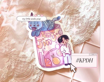 Kpop Demon Hunters Sticker, Jinu Sticker, Kpop Fan Sticker, Vinyl Sticker, Soda Pop