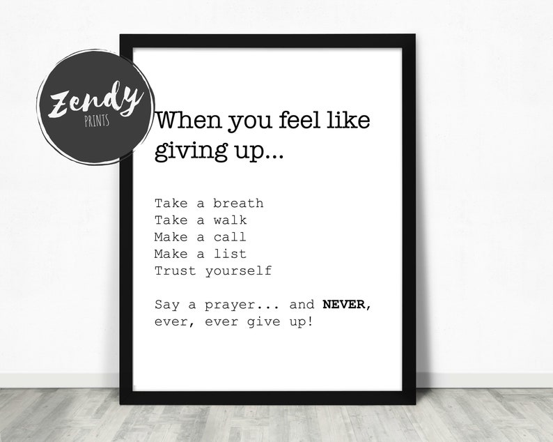 Printable Wall Art Digital Download Dorm Wall Art Printable Art Quote Prints Quote Boho Decor Black And White Tumblr Room Decor Zen