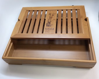 Medium  Size Tea Tray ( Beautiful Bamboo) Jy008 Size : 14 5/8" (L) x  9 1/2" (W) x 2 3/8" (H) #708