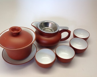 Beautifully crafted Yixing Gaiwan Tea Set 7pcs