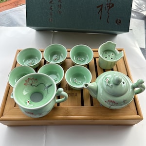 Tea Set with Beautiful Medium Tea Tray great starter Tea Set Must Have #TP003