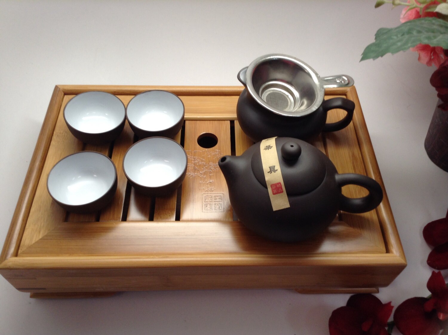 Beautifully crafted Yixing Tea Set with Tea Tray Etsy