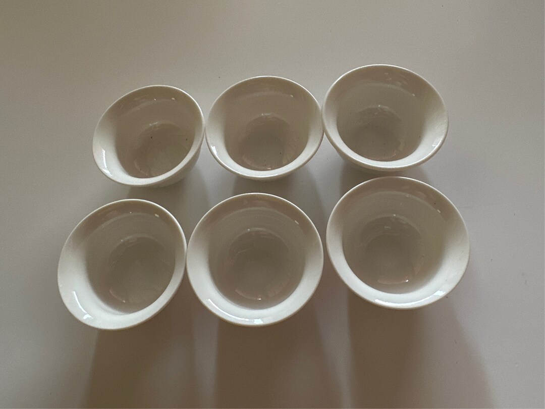 White Mini Chinese Tea Tasting Cups for Ceremony Very Tiny Cusp Etsy