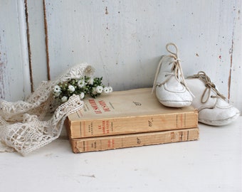 Old French Faded Decorative Books, for a Neutral Coloured Shelf or Table Display