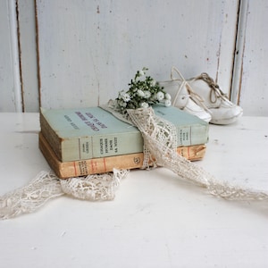 Old French Faded Decorative Books, for a Neutral Coloured Shelf or Table Display