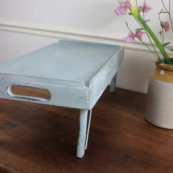 Vintage Wooden Folding Breakfast in Bed Tray, hand painted using Annie Sloan Chalk paint