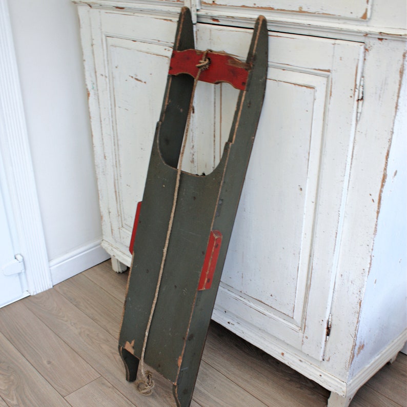 Old English Wood Sledge or Toboggan by Murray & Baldwin Etsy UK