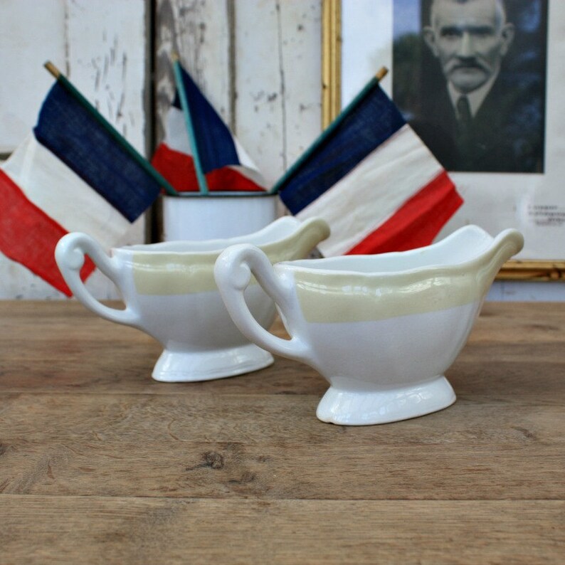 French Porcelain / Vintage Gravy boat / Gravy Boat / French Etsy