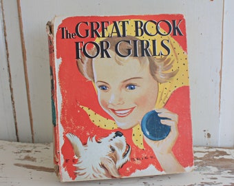1950s "The Great Book for Girls", Retro Shelf Display