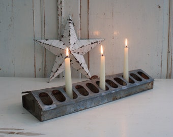 Rustic Galvanized Christmas Decoration Repurposed Animal Feeder