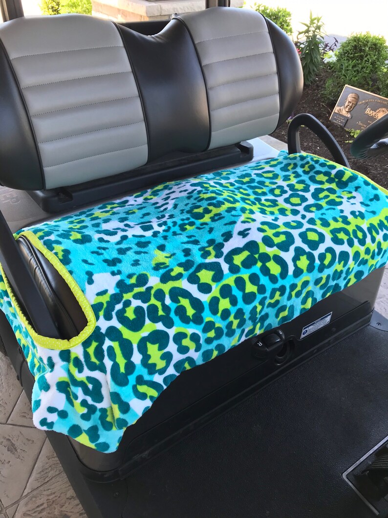 Exotic Leopard Terry Golf Cart Seat Cover Etsy
